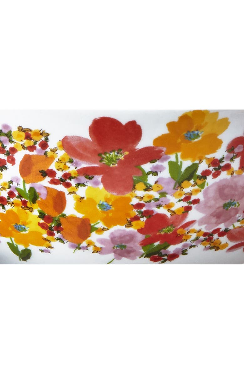 tag Springtime Floral Stoneware Snack Bowl with Bright Print, Alternate, color, White