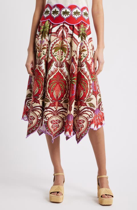 Odara Scallop Midi Skirt