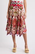 FARM Rio Odara Scallop Midi Skirt
