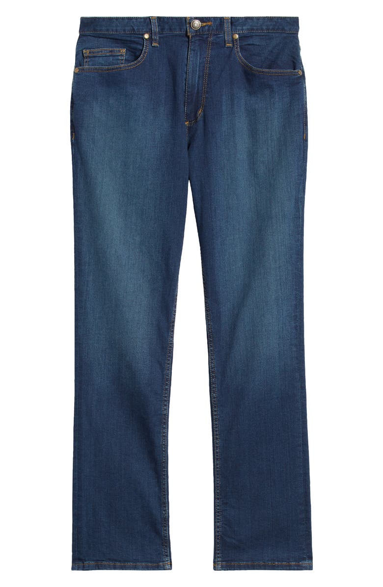 Johnston & Murphy Bootcut Jeans, Alternate, color, Medium Wash