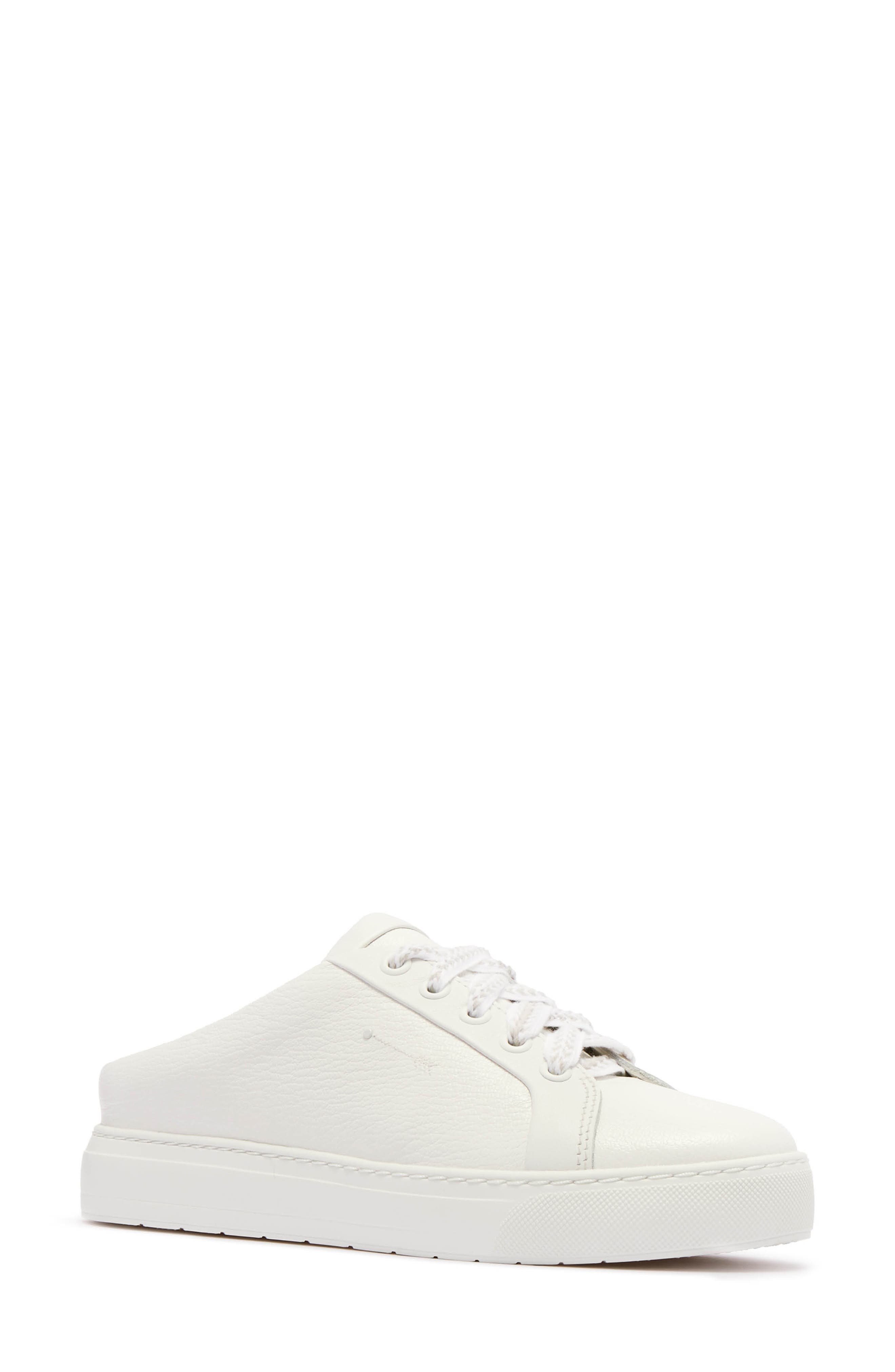 FRANKIE4 Lincoln II Sneaker Mule, Main, color, White Tumbled/ White