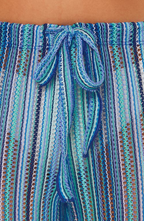 Becca Seaside Stripe Cover-up Pants In Blue