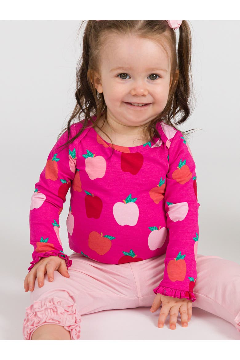 Toddler Girls Ruffle Leggings with Signature Rear Ruffles, Alternate, color, Pink