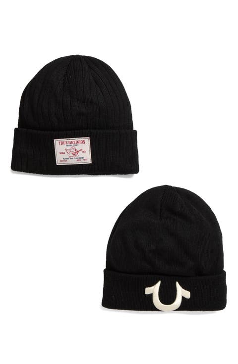 Kids' 2-Pack Assorted Beanies