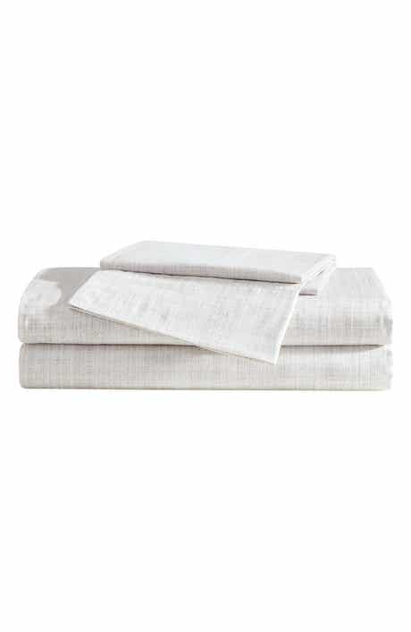 Vera Wang Erased Textured Cotton Sheet Set