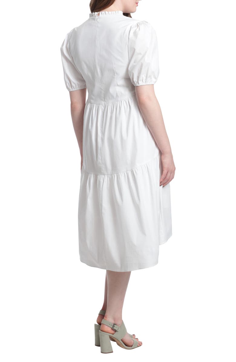 London Times Ruffle Cutaway Hi-Low A-Line Dress, Alternate, color, 