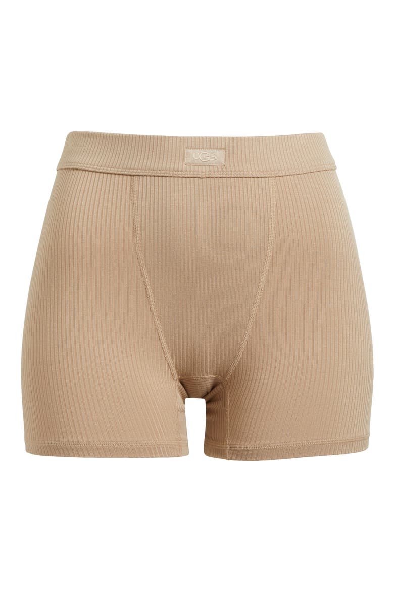 Alexiah Rib Lounge Boy Shorts, Alternate, color, SILVER TAUPE