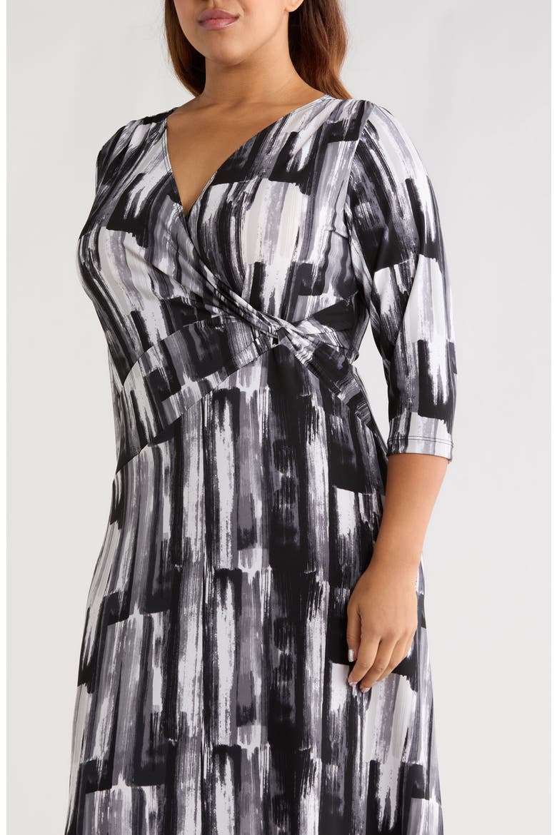 Wrap Front Knit Maxi Dress, Alternate, color, BRUSHSTROKE