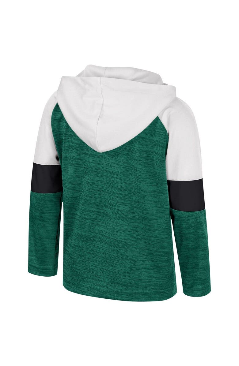 COLOSSEUM Toddler Colosseum Green Michigan State Spartans Creative Control Raglan Quarter-Zip Hoodie, Alternate, color, Green