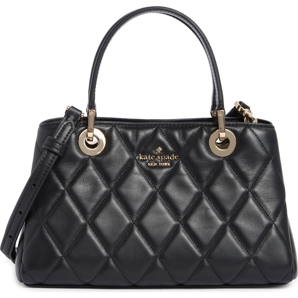 Kate Spade New York Carey Small Quilted Sullivan Satchel Bag In Black