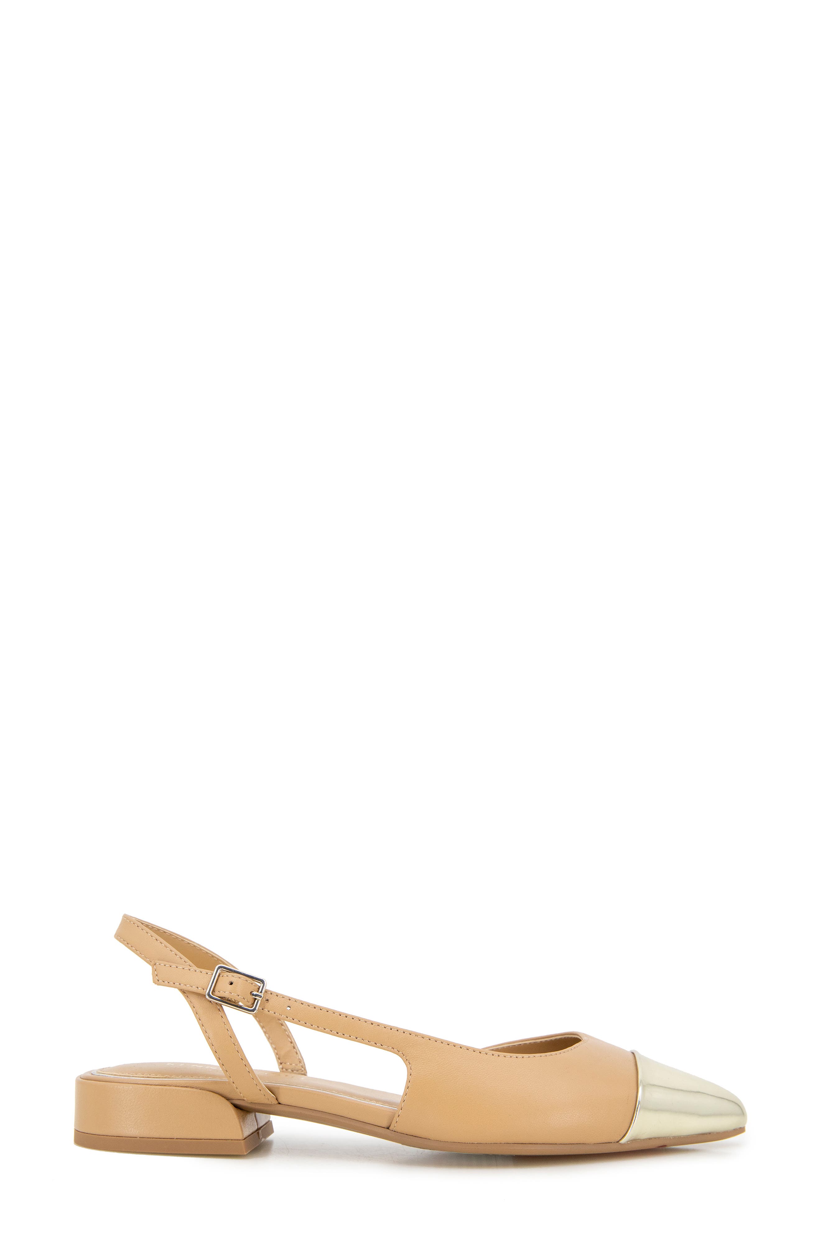 Kenneth Cole New York Cayla Slingback Half d'Orsay Pointed Cap Toe Pump, Alternate, color, 