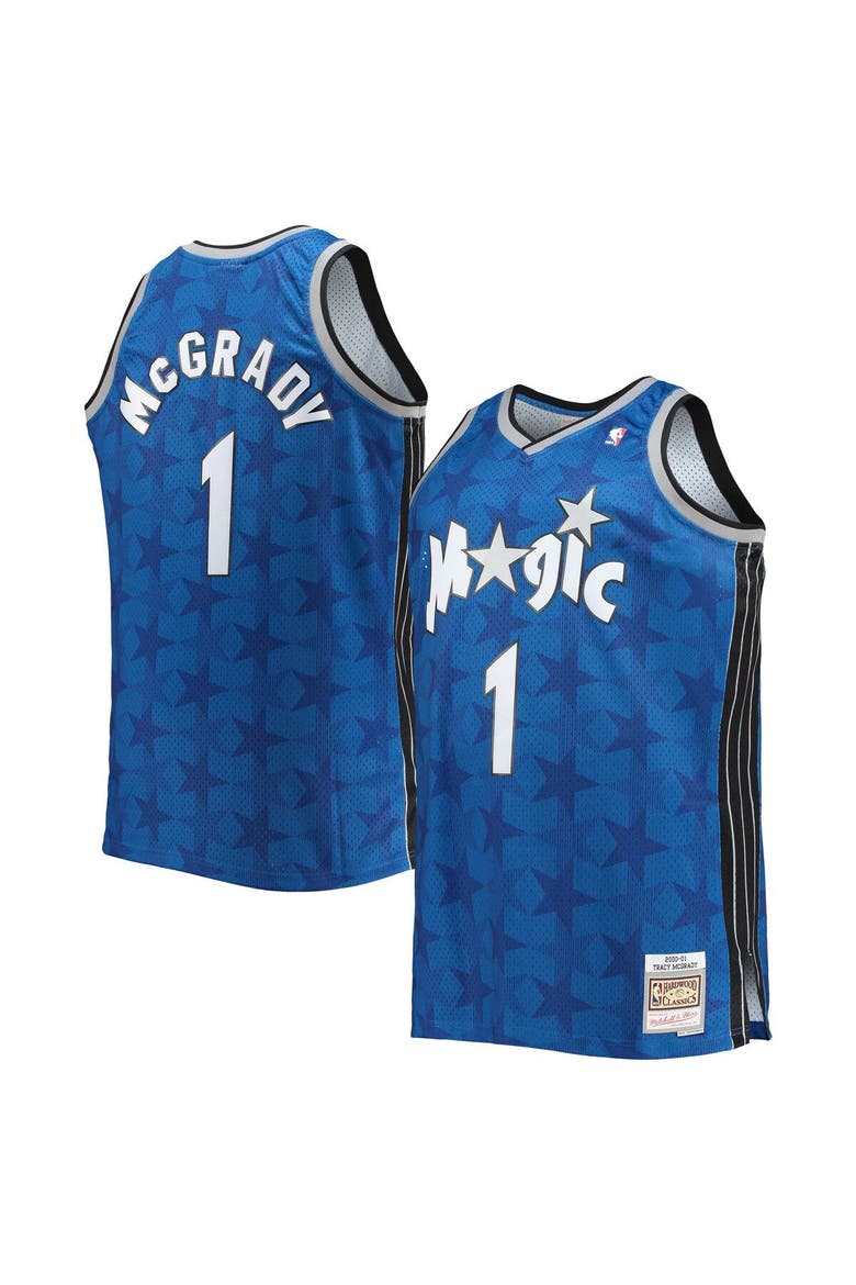 Men's Mitchell & Ness Tracy McGrady Blue Orlando Magic Big & Tall 2000/01 Hardwood Classics Swingman Jersey, Main, color, Blue