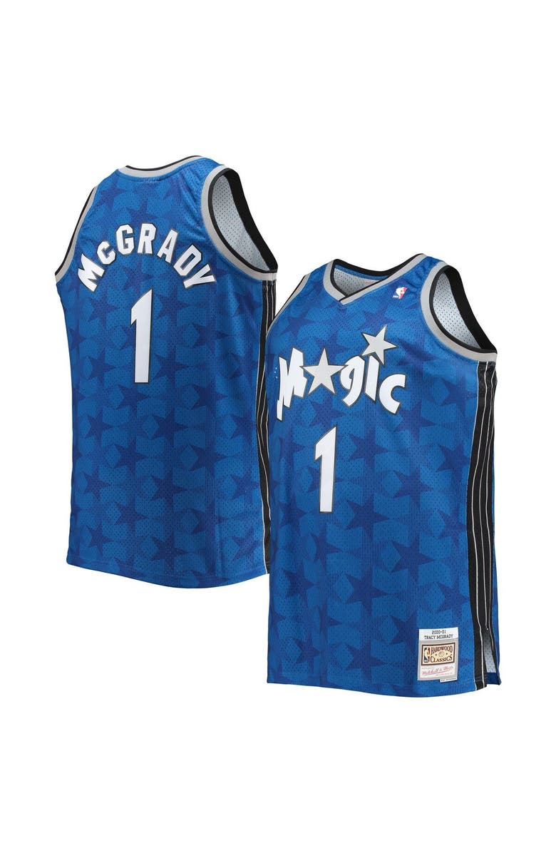 Mitchell & Ness Men's Mitchell & Ness Tracy McGrady Blue Orlando Magic Big & Tall 2000/01 Hardwood Classics Swingman Jersey, Main, color, Blue