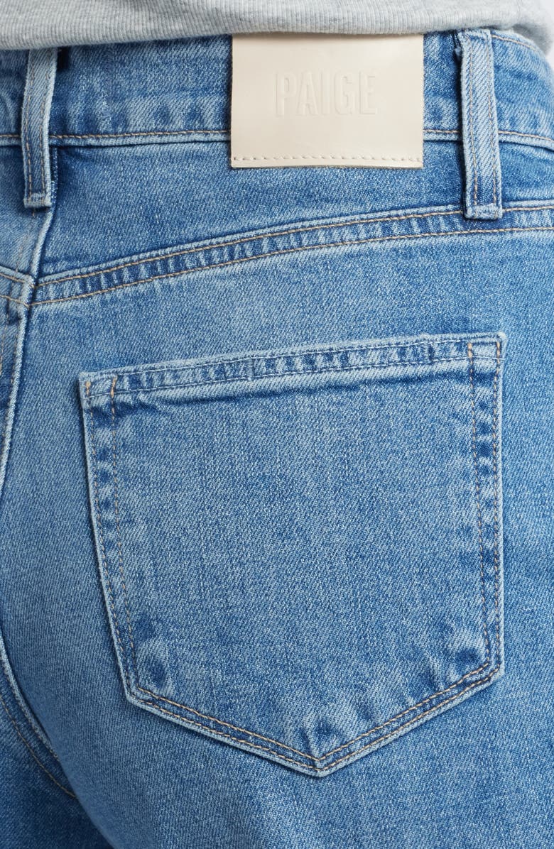 PAIGE Anessa High Waist Raw Hem Wide Leg Jeans, Alternate, color,