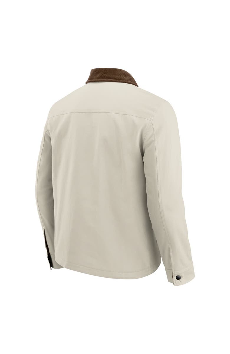 Darius Rucker Collection by Fanatics Men's NFL x Darius Rucker Collection by Fanatics Tan Kansas City Chiefs Midweight Canvas Full-Button Jacket, Alternate, color, Tan