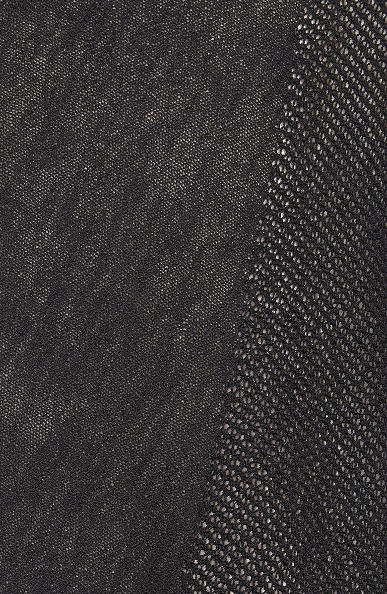 Eileen Fisher Mesh Detail Wool Knit Poncho, Alternate, color, 