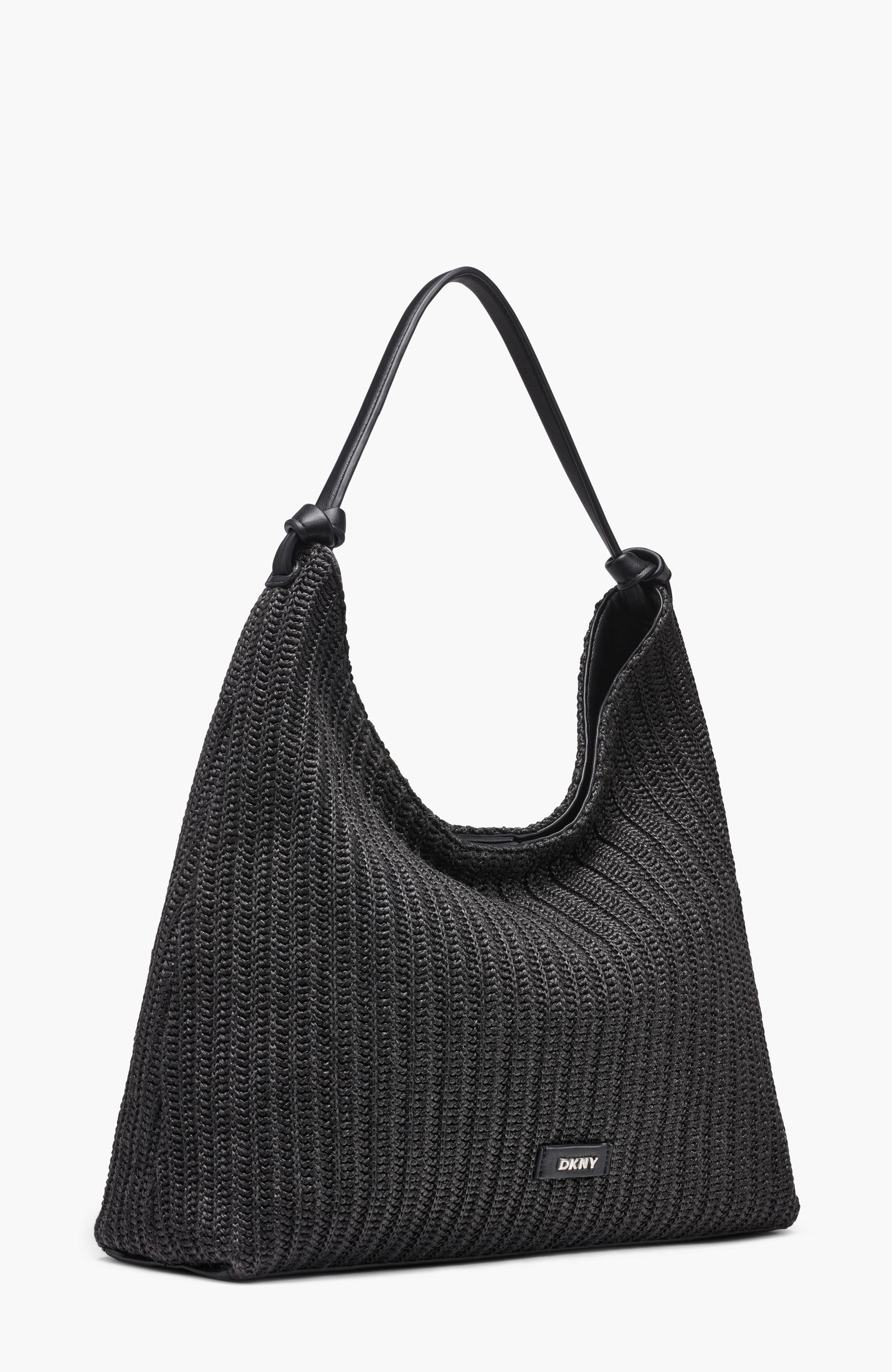 DKNY Paula Hobo, Alternate, color, Black/Silver