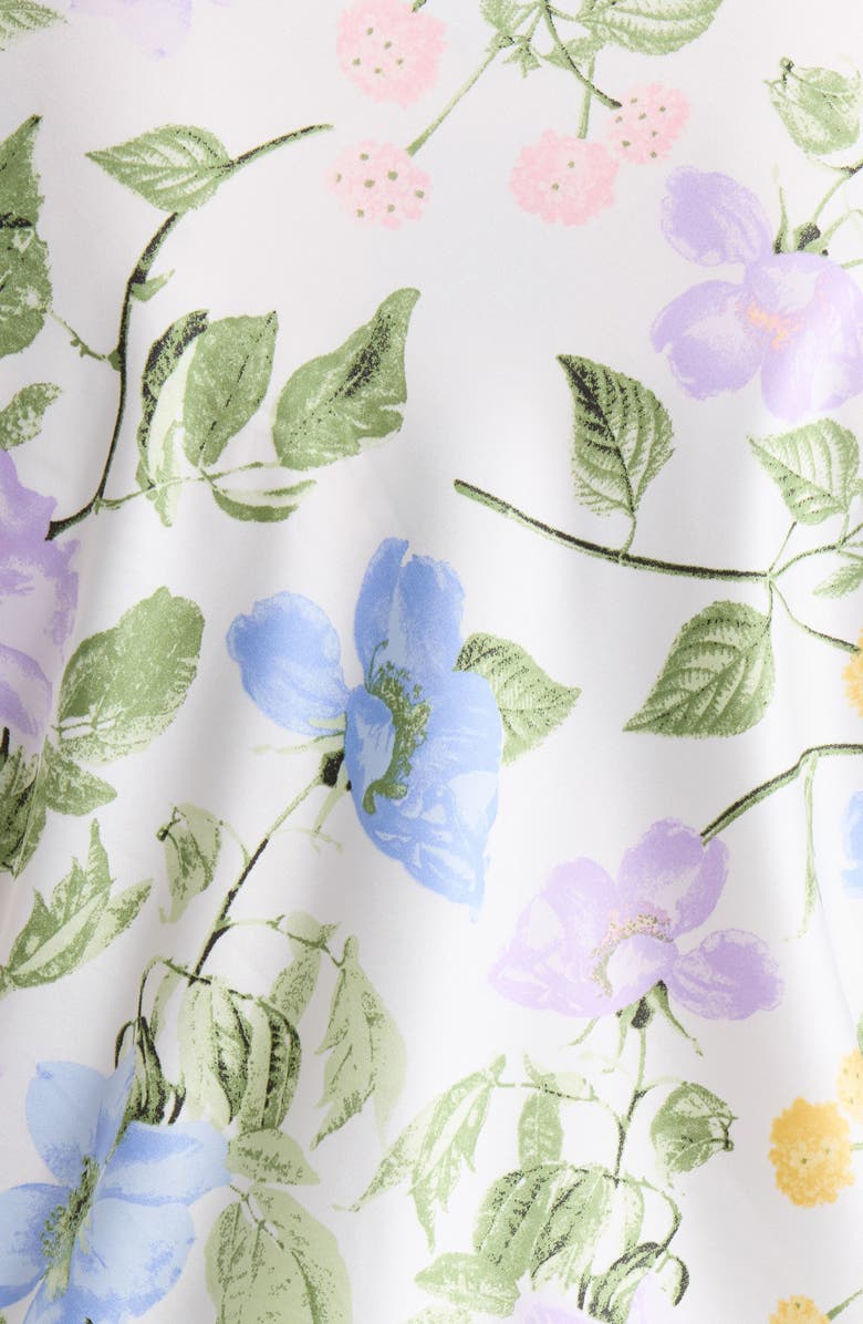 KASPER Sleeveless Matte Satin Top, Alternate, color, Lily White Multi