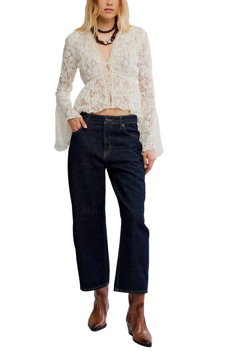 Free People Whispering Love Lace Top, Alternate, color, Tofu
