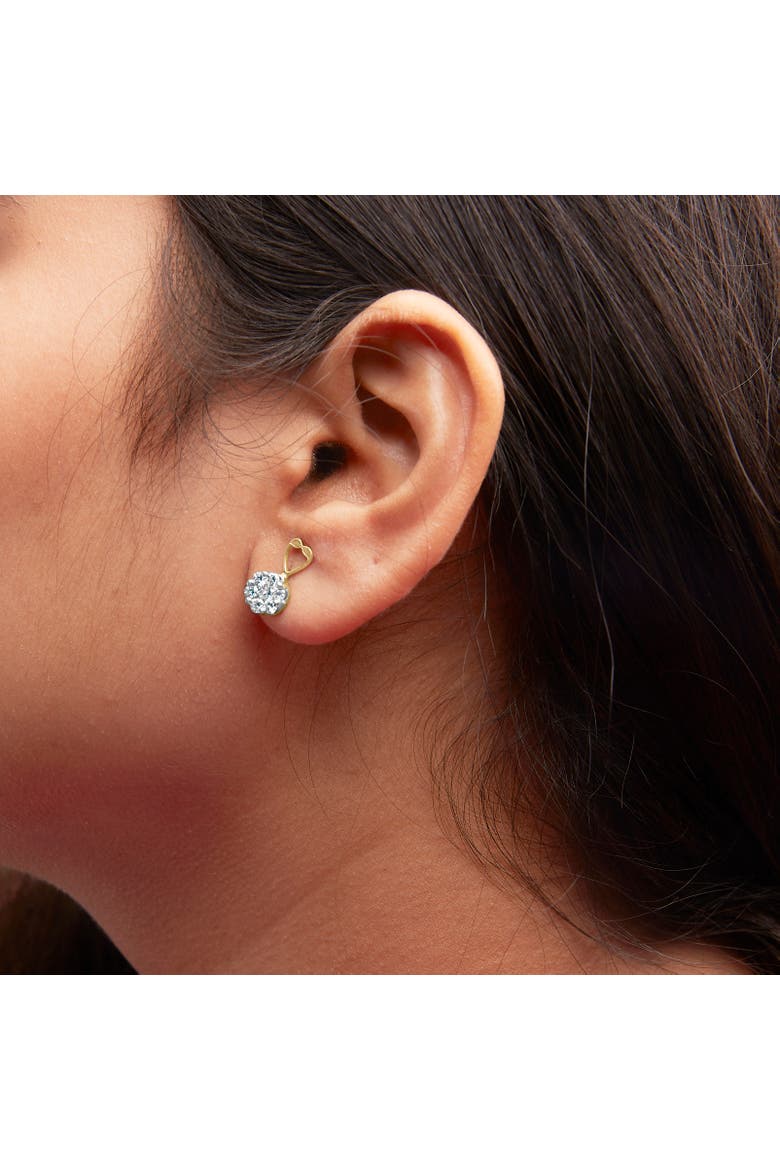 14K Yellow Gold 1ct. TDW RoundDiamond Earrings, Alternate, color, Yellow