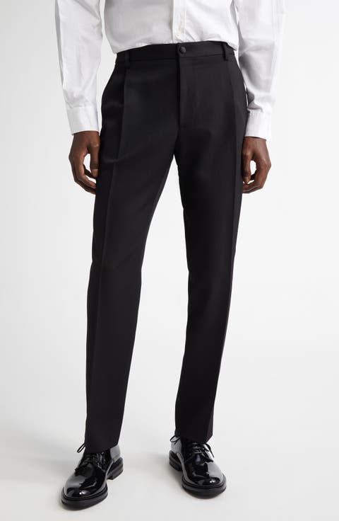 【送料&関税込】Dolce & Gabbana Gabardine Tuxedo Pants Wool gabardine tuxedo pants in Black for Women