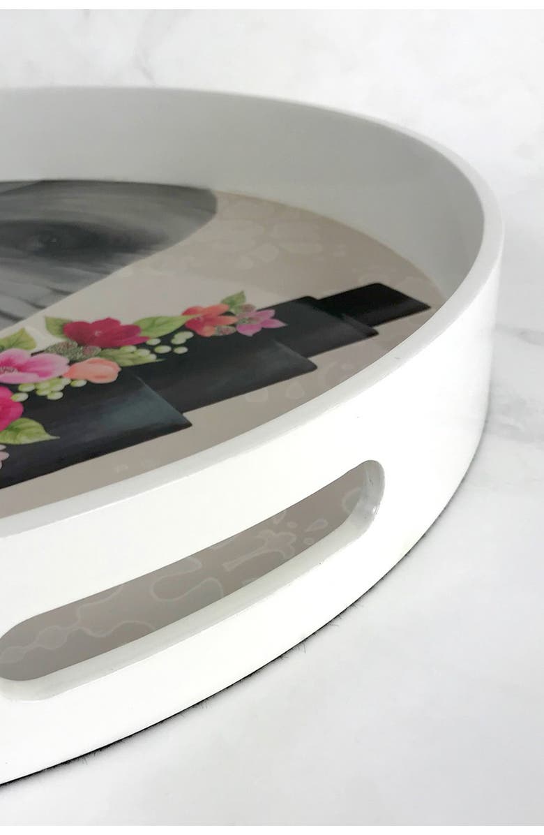 MISHA BLAISE Chocolate Fondant Wooden Tray, Main, color, 