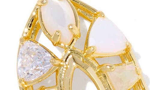 Kendra Scott Abbie Stone Open Frame Statement Earrings In Gold