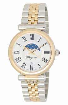 Ora Moonphase Two-Tone Bracelet Watch, 40mm