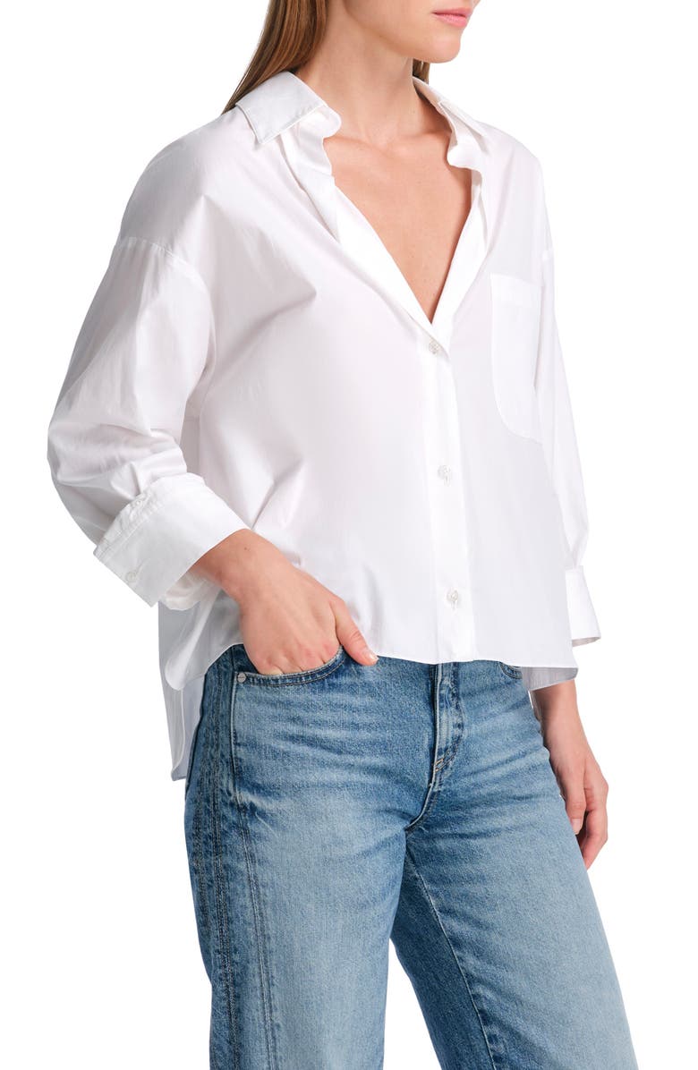 TWP Day After High Low Button-Up Shirt, Alternate, color, 