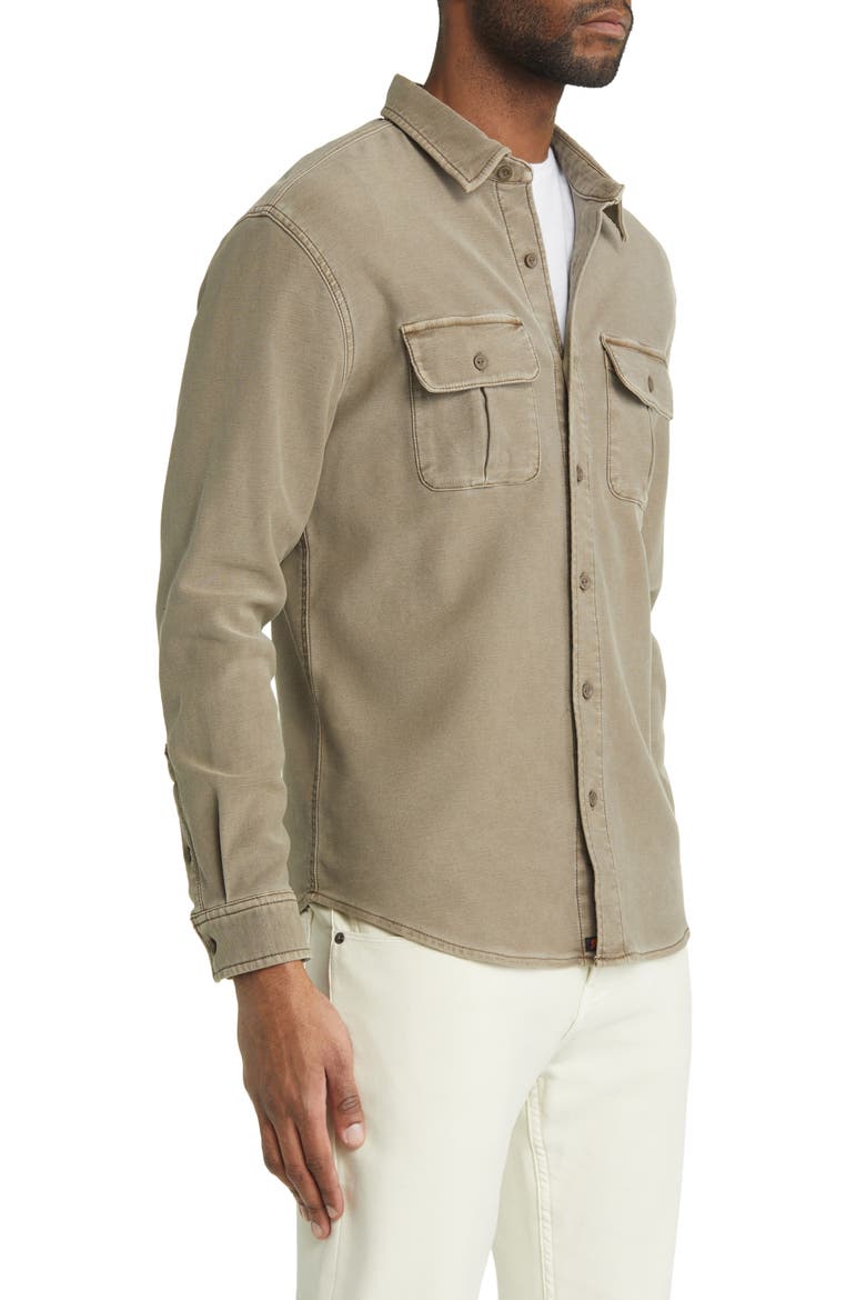 Tailored Terry Shirt Jacket, Alternate, color, TAUPE