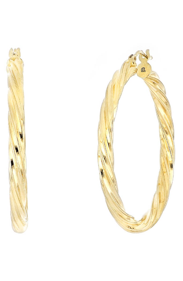 Bony Levy 14K Gold Textured Hoop Earrings, Main, color, 
