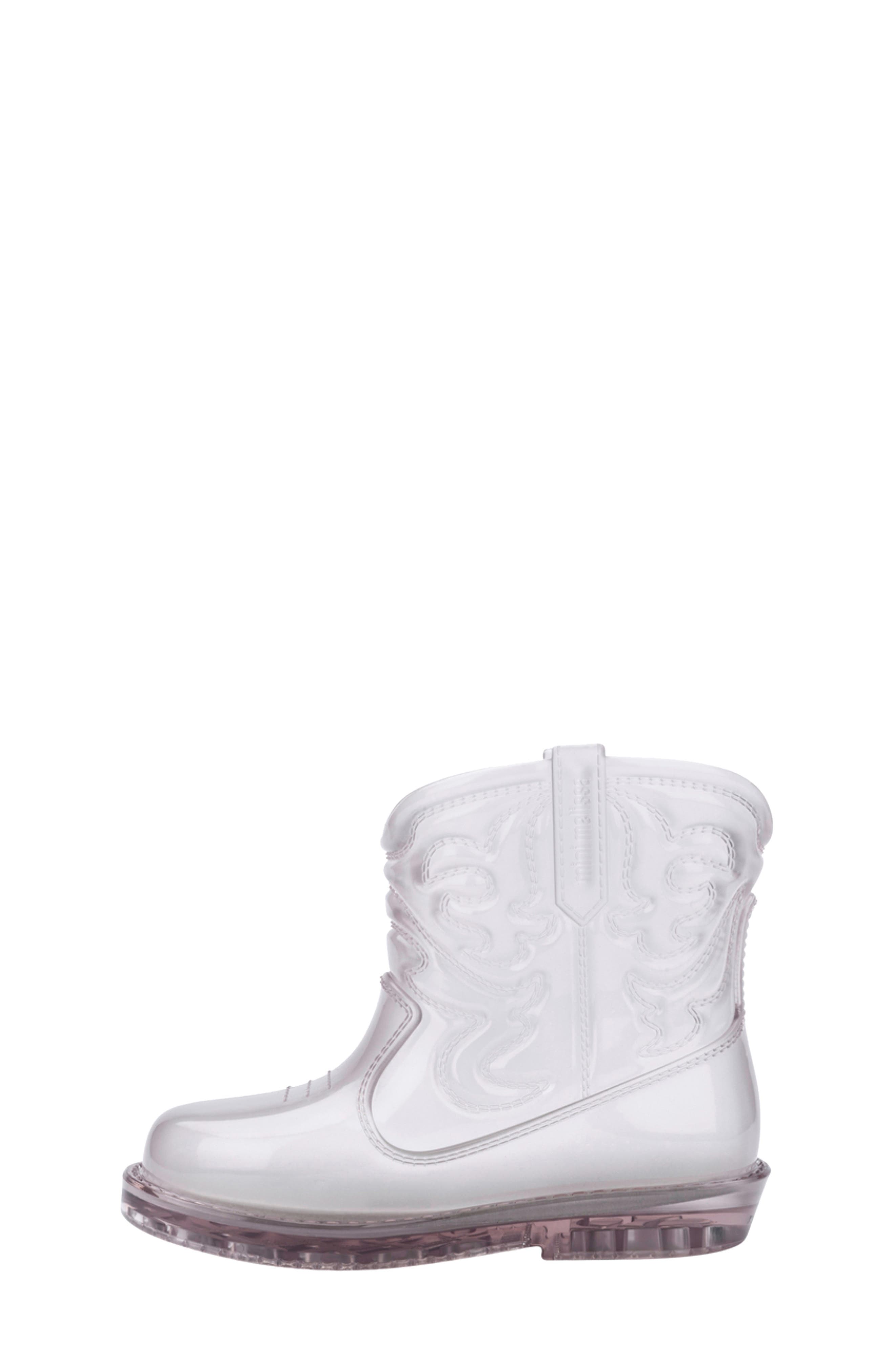 Mini Melissa Kids' Texas Western Boot, Alternate, color, Clear