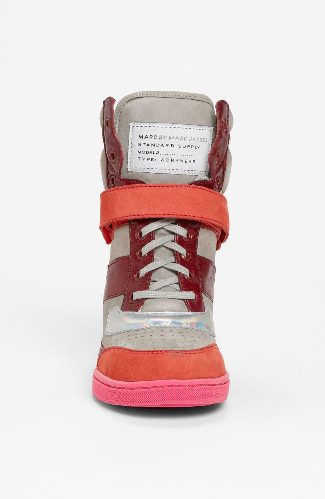 MARC BY MARC JACOBS High Top Wedge Sneaker, Alternate, color, GREY