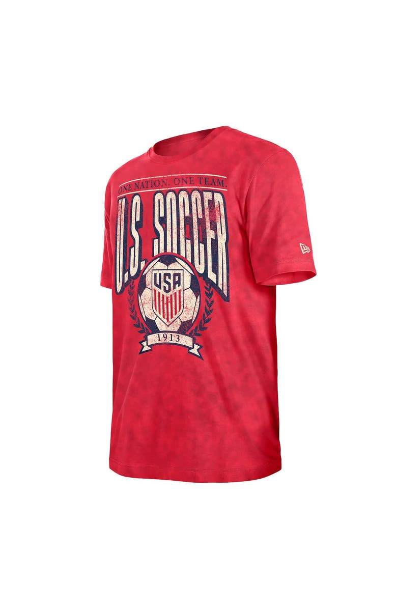 5TH AND OCEAN BY NEW ERA Men's 5th & Ocean by New Era  Red USMNT Throwback Boxy T-Shirt, Alternate, color, Red