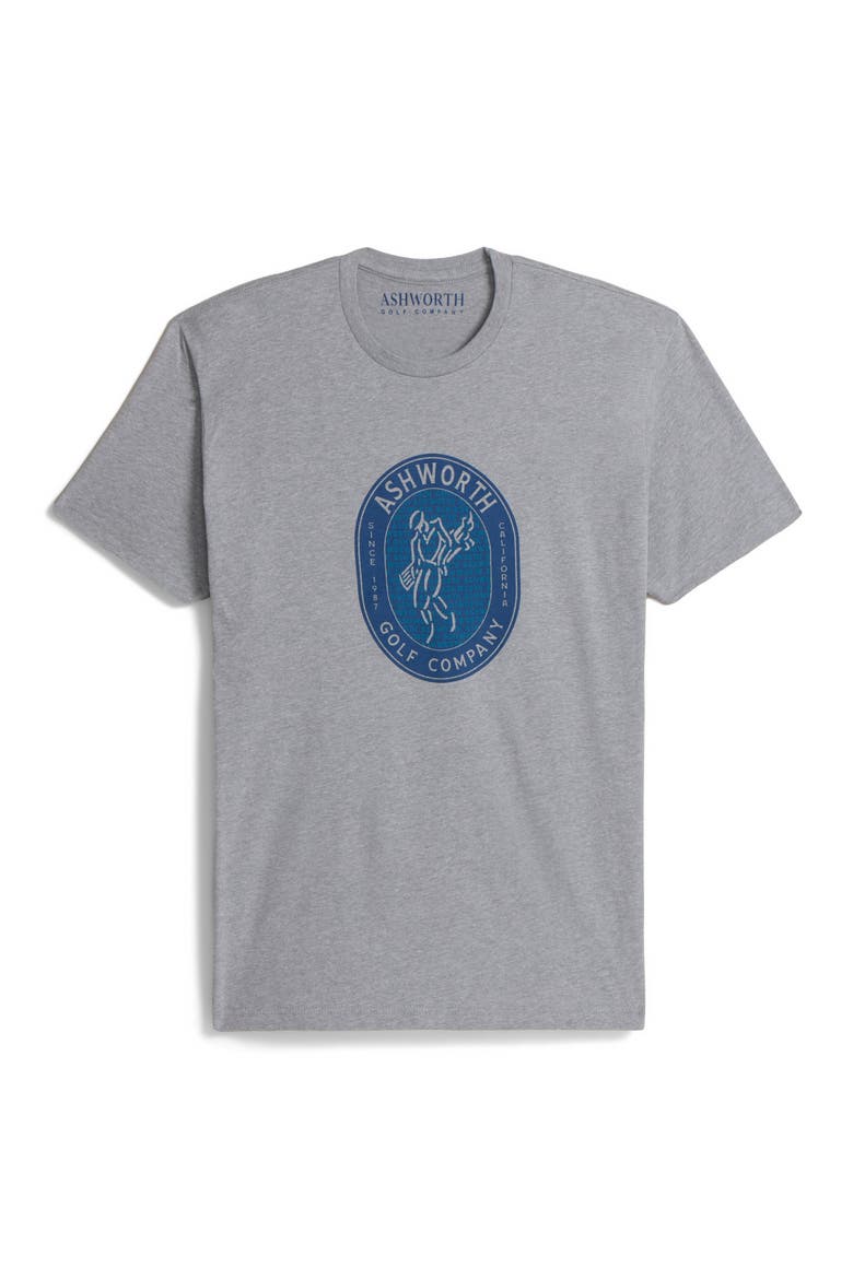 Golfman Badge Tee, Main, color, Dark Heather Grey