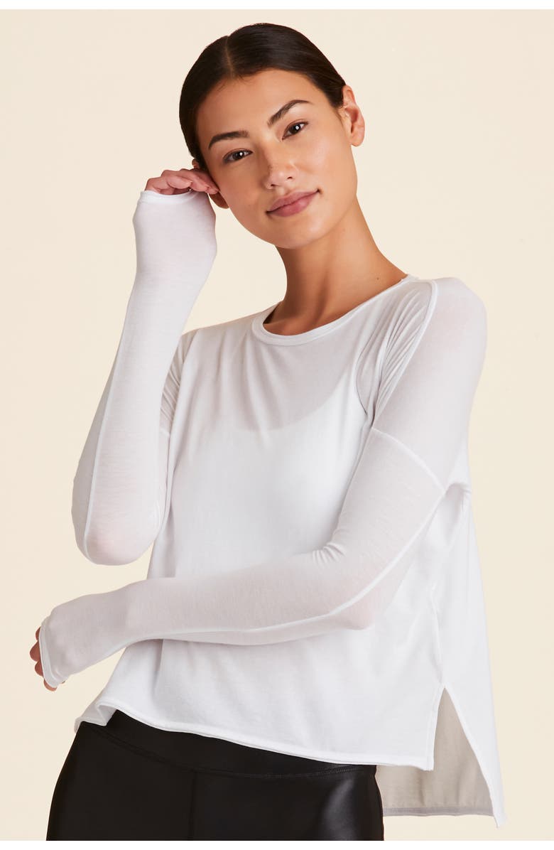 ALALA Long Sleeve Breakers Tee, Main, color, White