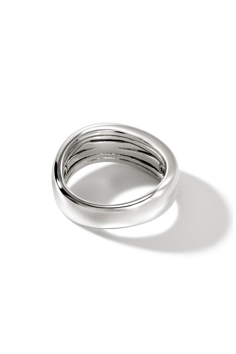 Surf Sterling Silver Band Ring, Alternate, color, SILVER