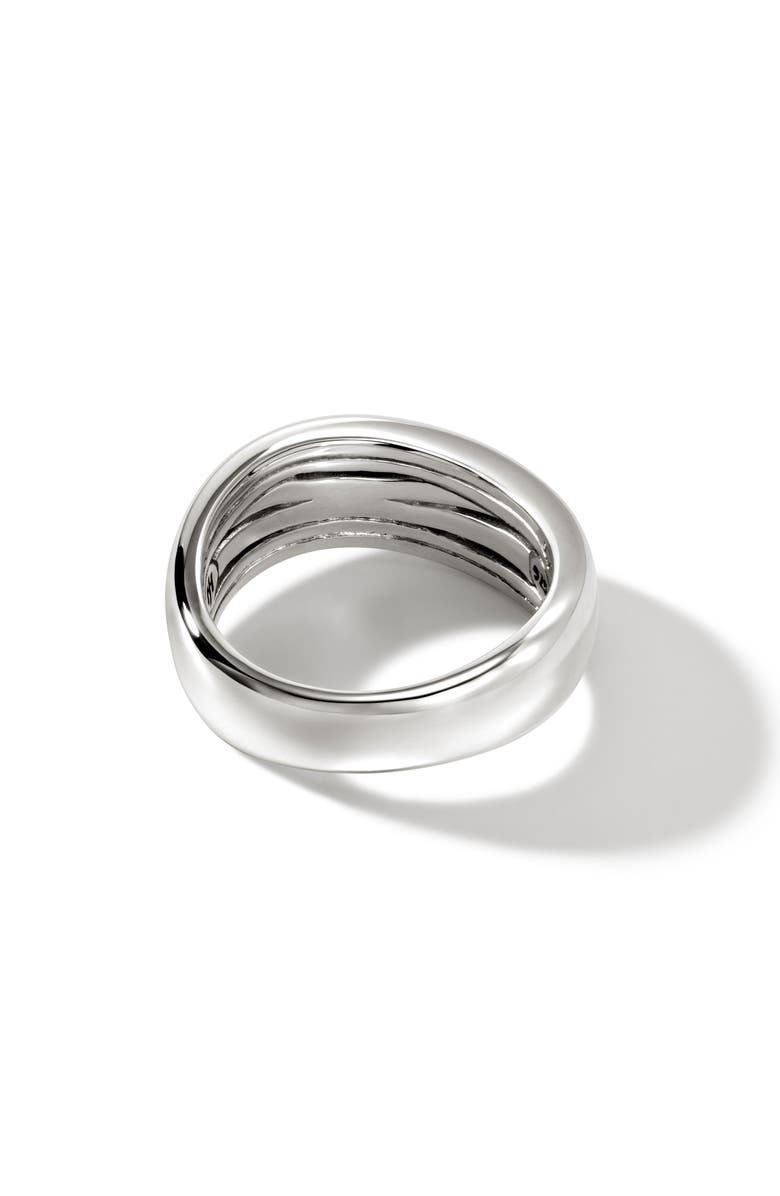 John Hardy Surf Sterling Silver Band Ring, Alternate, color, Silver