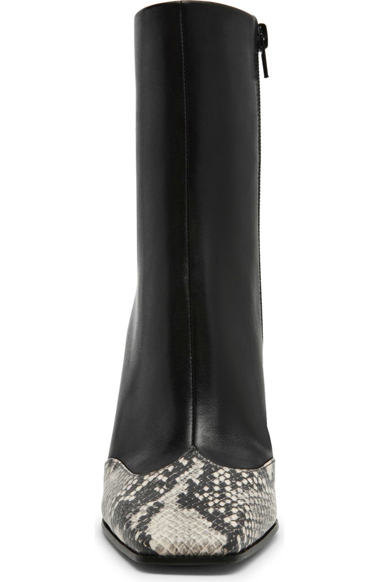Steve Madden Lyle Cap Toe Bootie, Alternate, color, Black Leather Snake