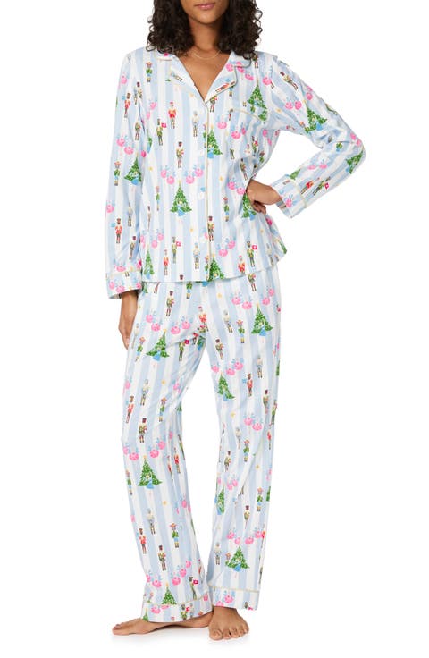 Print Stretch Organic Cotton Pajamas (Regular & Plus)