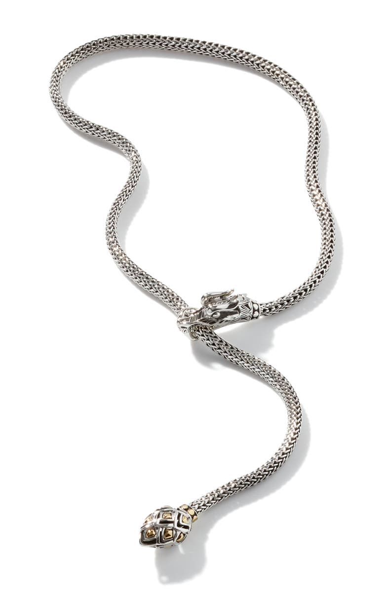 John Hardy Naga Y-Necklace, Alternate, color, Silver And Gold