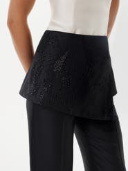 Alas Silk-wool Embroided Mini Skirt