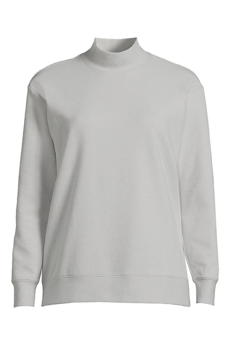 Long Sleeve Ottoman Mock Pullover, Alternate, color, Pale Gray