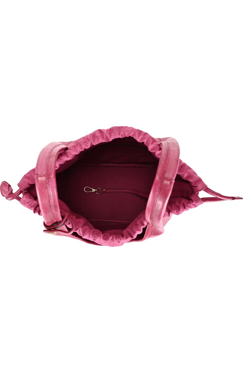 OLD TREND Lily Small Handwoven Everyday Leather Tote, Alternate, color, Fuchsia