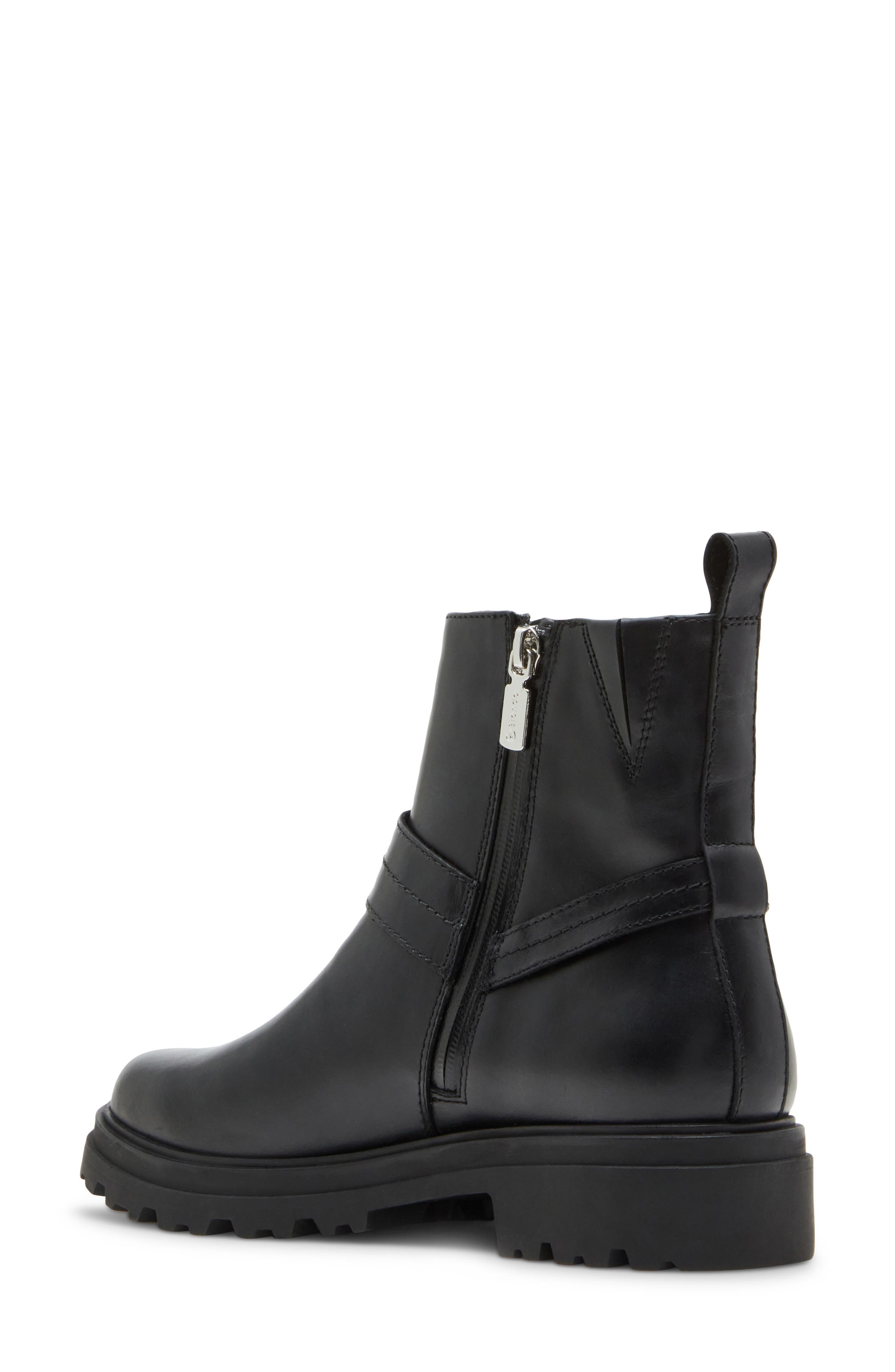 Trishell Waterproof Moto Boot, Alternate, color, BLACK LEATHER