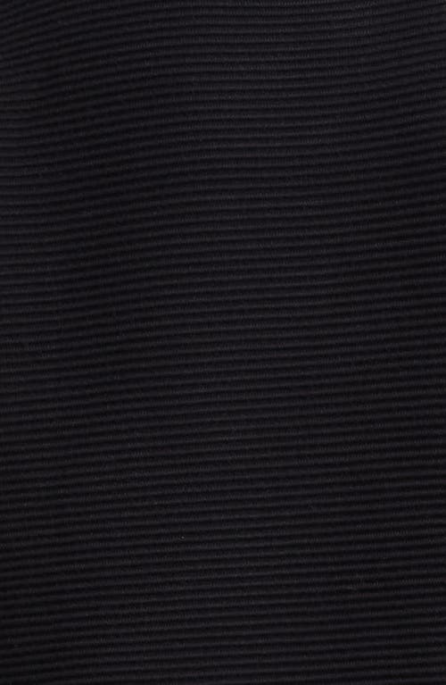 Emporio Armani Fringe-trim Ottoman Ribbed Blazer In Black