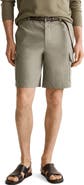 MANGO Linen Cargo Bermuda Shorts