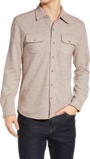 The Normal Brand Textured Knit Long Sleeve Button-Up Shirt