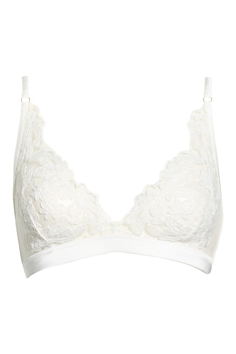 Triangle Lace Bralette, Alternate, color, WHITE