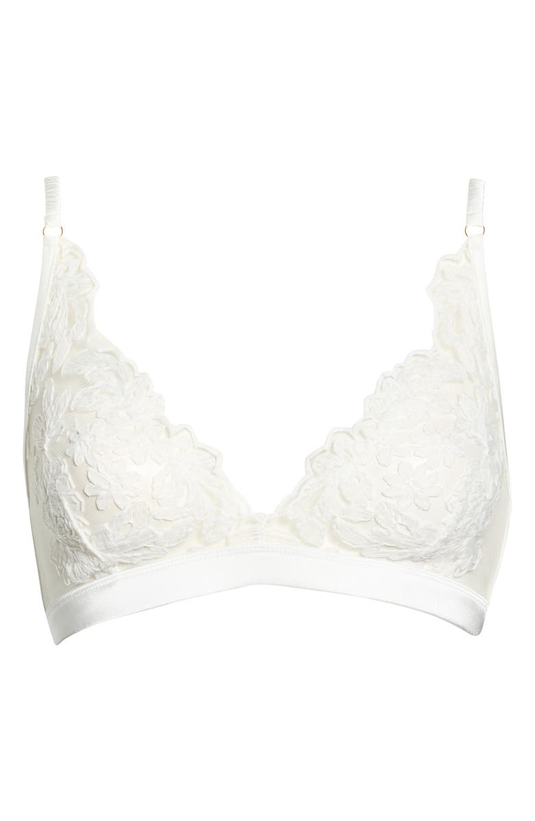 KILO BRAVA Triangle Lace Bralette, Alternate, color, White